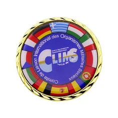 3D-s bélyegzett zománcozott, cinkötvözetből készült emlékérme