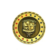 Puha zománcozott antik aranyozott érme emléktárgyként